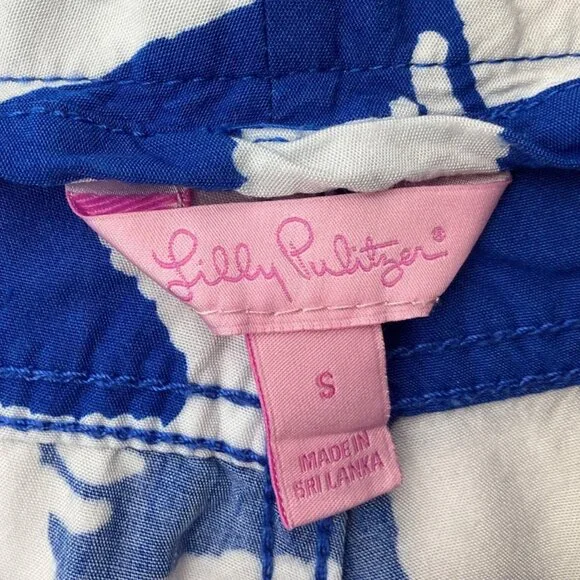 Lilly Pulitzer Schooner Blue Dock Hopper Nautical Palazzo Pippa Pants Wide Leg - Picture 4 of 15